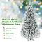 Costway 7.5ft. Pre-Lit Snow-Flocked Artificial Christmas Tree, Warm White LED Lights